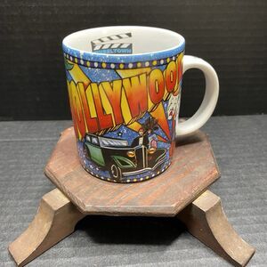 HOLLYWOOD Tinseltown FILM Movie CLAPPER California SOUVENIR 12oz MUG Cup 4" Tall